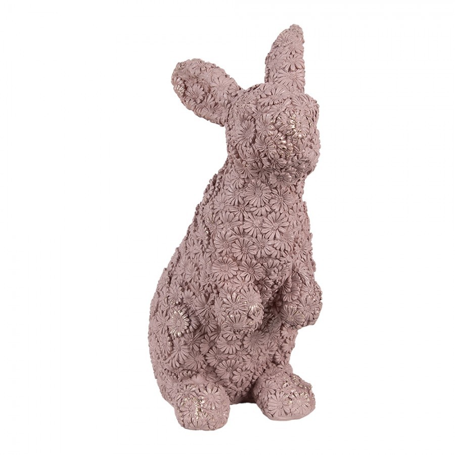 Decorative Figurine Rabbit 19x11x26 Cm Pink Plastic - 19*11*26 cm