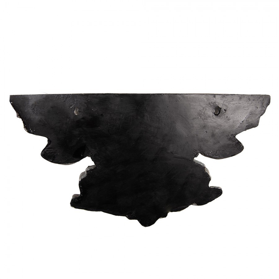 Hnědá nástěnná dekorační police s ornamenty Solangée - 60*23*30 cm