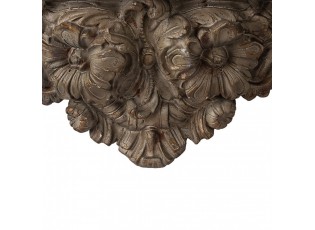 Hnědá nástěnná dekorační police s ornamenty Solangé - 73*21*29 cm