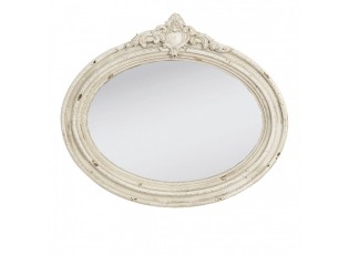 Béžové antik nástěnné zrcadlo s ornamentem Villia - 61*5*53 cm