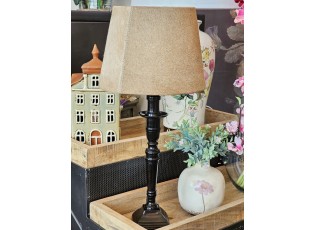Hnědá noha ke stolní lampě Delhi - 8*8*30 cm / E27