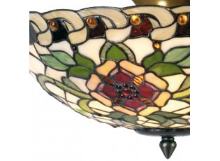 Stropní svítidlo Tiffany Alienor – Ø 40*25 cm E14/max 2*40W
