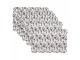 Placemats Set Of 6 48x32 Cm White Polyester Flowers - (6) 48*32 cm Clayre & Eef