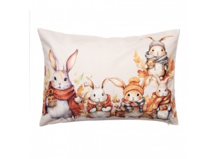 Cushion Cover 35x50 Cm Beige Polyester Rabbits Rectangle - 35*50 cm