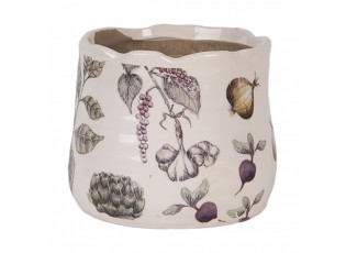 Keramický obal na květináč zelenina The Kitchen Garden - Ø 11*10 cm
