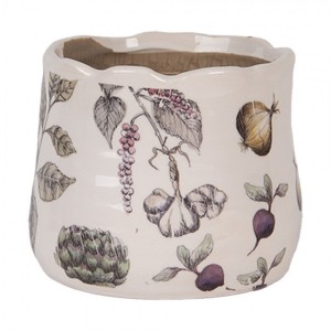 Keramický obal na květináč zelenina The Kitchen Garden - Ø 11*10 cm