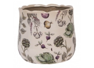 Keramický obal na květináč zelenina The Kitchen Garden M - Ø 18*16 cm