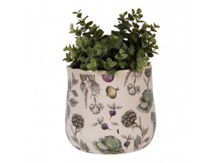 Keramický obal na květináč zelenina The Kitchen Garden M - Ø 18*16 cm