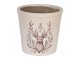 Béžový obal na květináč s jelenem Gentle Wilderness L - Ø 17*16 cm Clayre & Eef