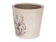 Béžový obal na květináč s jelenem Gentle Wilderness L - Ø 17*16 cm Clayre & Eef