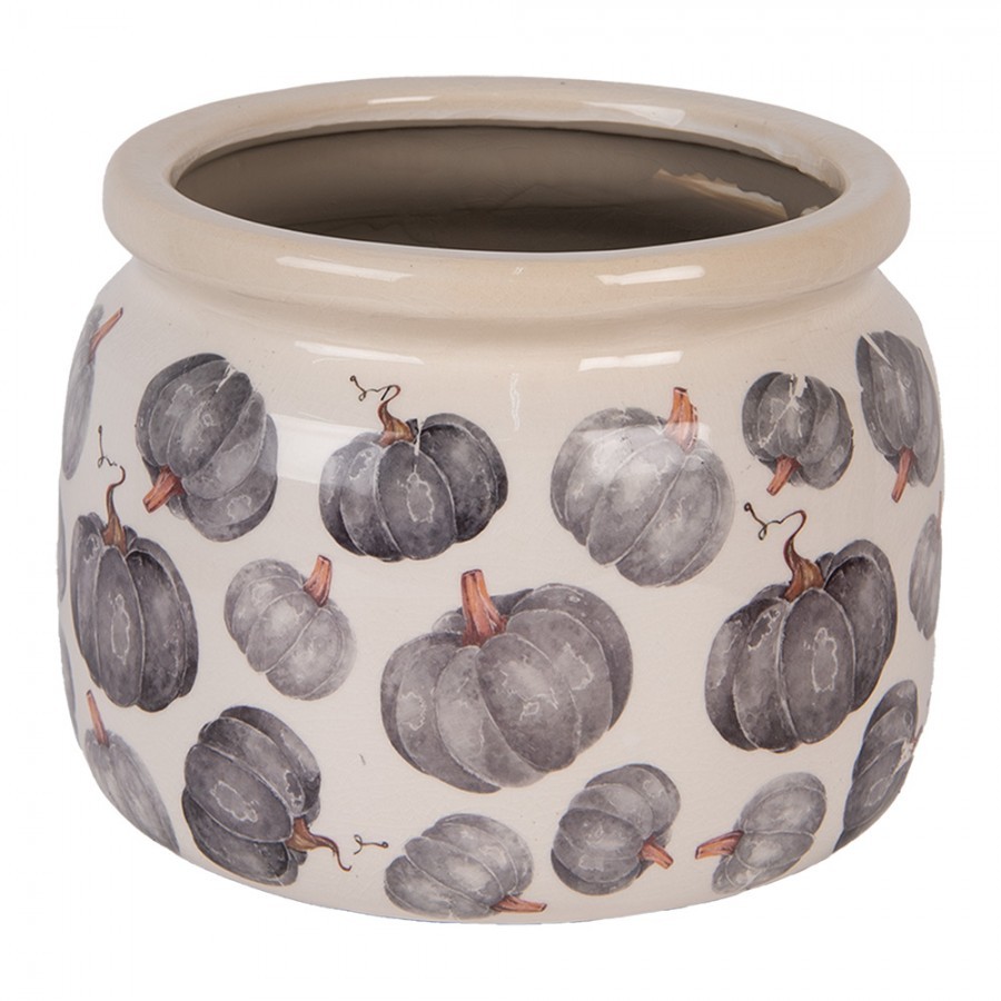 Keramický květináč s dýněmi Country Style Pumpkin L - Ø 20*15 cm