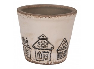 Květináč s perníkovými chaloupkami Gingerbread Bliss S - Ø 12*11 cm