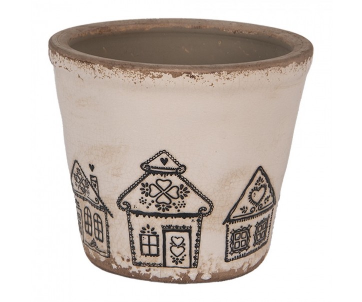 Květináč s perníkovými chaloupkami Gingerbread Bliss S - Ø 12*11 cm