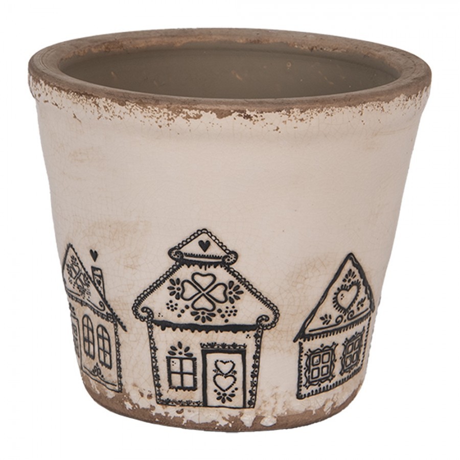 Květináč s perníkovými chaloupkami Gingerbread Bliss S - Ø 12*11 cm