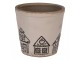 Květináč s perníkovými chaloupkami Gingerbread Bliss M - Ø 15*14 cm