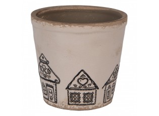 Květináč s perníkovými chaloupkami Gingerbread Bliss M - Ø 15*14 cm