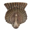 Hnědý antik nástěnný květináč páv Peacock Baroque - 36*12*39 cm