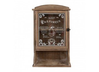 Hnědá antik dřevěná nástěnná skříňka Parfumeur - 32*15*54 cm