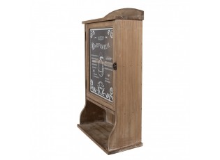 Hnědá antik dřevěná nástěnná skříňka Parfumeur - 32*15*54 cm