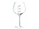 Sklenice na víno se stříbrným nápisem Vin Silver - Ø 10*22 cm