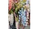 Dekorace modrá umělá květina zvonek Bells Bouquet - 15*6*80 cm