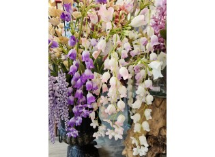 Dekorace fialová umělá květina zvonek Bells Bouquet - 15*6*80 cm