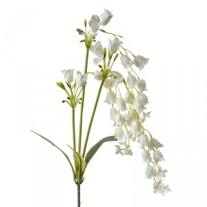 Dekorace bílá umělá květina zvonek Bells Bouquet - 15*6*80 cm