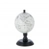 Šedo-černý glóbus na dřevěném podstavci Globe - 10*10*20 cm