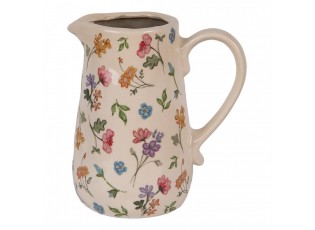 Keramický džbán s květinami Colourful Flowers M - 16*12*18 cm