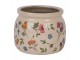 Keramický květináč s květinami Colourful Flowers S - Ø 12*10 cm