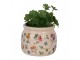 Keramický květináč s květinami Colourful Flowers S - Ø 12*10 cm
