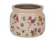 Keramický květináč s květinami Colourful Flowers S - Ø 12*10 cm