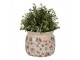 Keramický květináč s květinami Colourful Flowers S - Ø 16*13 cm