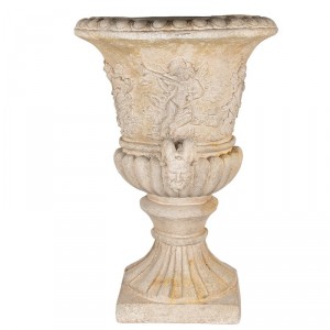 Béžový nástěnný květináč s anděly v barokním stylu Baroque - 54*27*76cm
