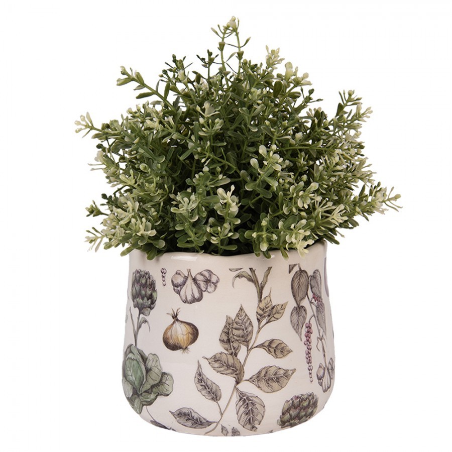 Keramický obal na květináč zelenina The Kitchen Garden S - Ø 14*12 cm