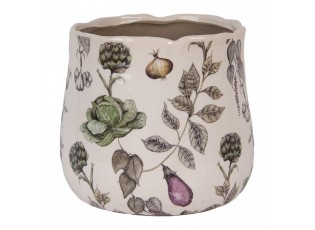 Keramický obal na květináč zelenina The Kitchen Garden L - Ø 21*19 cm