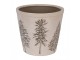 Béžový obal na květináč se stromky Natural Pine Trees XL - Ø 21*20 cm