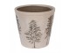 Béžový obal na květináč se stromky Natural Pine Trees XL - Ø 21*20 cm