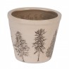 Béžový obal na květináč se stromky Natural Pine Trees S - Ø 12*11 cm