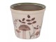 Béžový obal na květináč s houbičkami Little Forest Jewels XS - Ø 8*7 cm