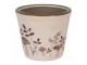 Béžový obal na květináč s houbičkami Little Forest Jewels S - Ø 12*11 cm Clayre & Eef