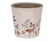Béžový obal na květináč s houbičkami Little Forest Jewels L - Ø 17*16 cm
