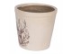 Béžový obal na květináč s jelenem Gentle Wilderness M - Ø 15*14 cm