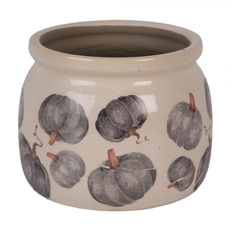 Keramický květináč s dýněmi Country Style Pumpkin S - Ø 12*10 cm 6CECSP0001S