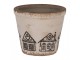 Květináč s perníkovými chaloupkami Gingerbread Bliss XS - Ø 8*7 cm
