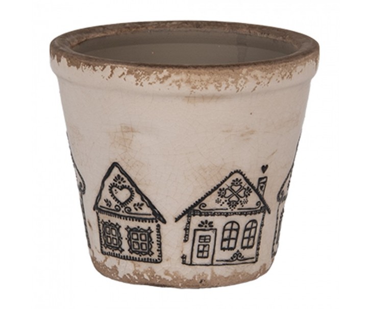 Květináč s perníkovými chaloupkami Gingerbread Bliss XS - Ø 8*7 cm