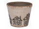 Květináč s perníkovými chaloupkami Gingerbread Bliss XS - Ø 8*7 cm