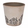 Planter ? 21x20 Cm Beige Ceramic Gingerbread House - ? 21*20 cm Barva: BeigeMateriál: CeramicHmotnost: 1,95 kg