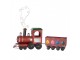 Červená kovová dekorace vláček Locomotive - 63*15*38/50 cm