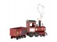 Červená kovová dekorace vláček Locomotive - 63*15*38/50 cm